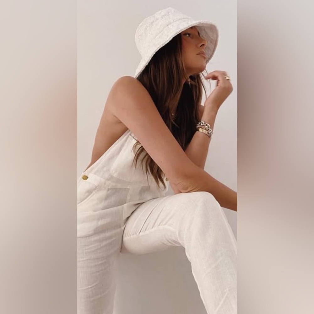 WeWoreWhat LINEN OVERALLS - Picture 2 of 8